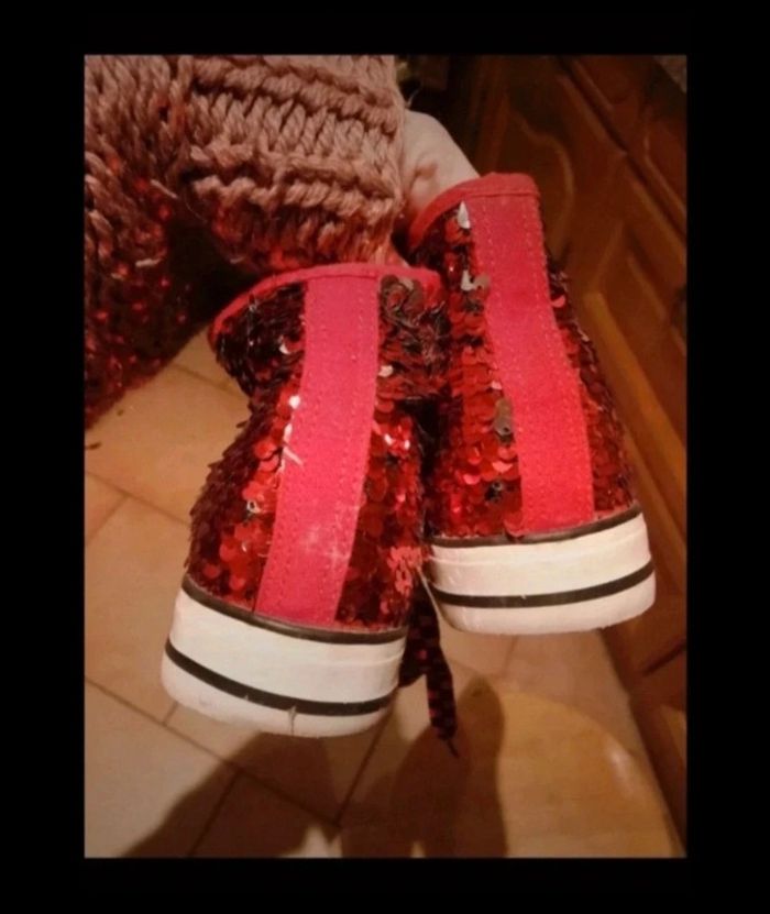 Baskets montantes à sequins - photo numéro 4