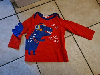 Tee shirt dpam dinosaure 24 mois