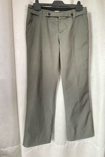 Superbe pantalon 38 rayures kaki totem Comptoir des cotonniers