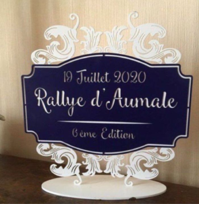 Plaque « Rallye d'Aumale » 6eme édition 2020