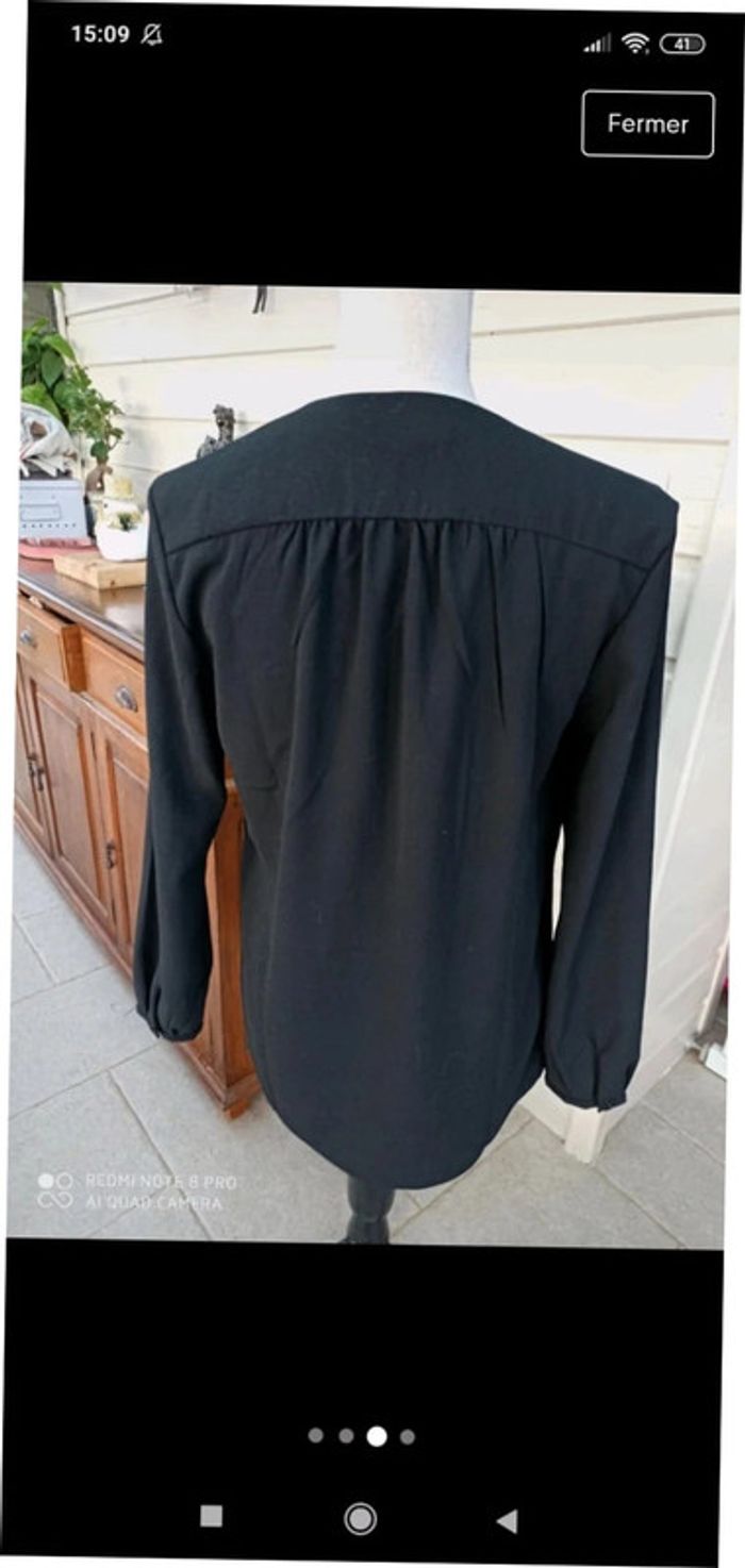 Blouse chemise noire 38/40 - photo numéro 3