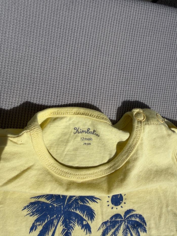 T shirt kimbaloo jaune taille 12 mois 74 cm - photo numéro 3