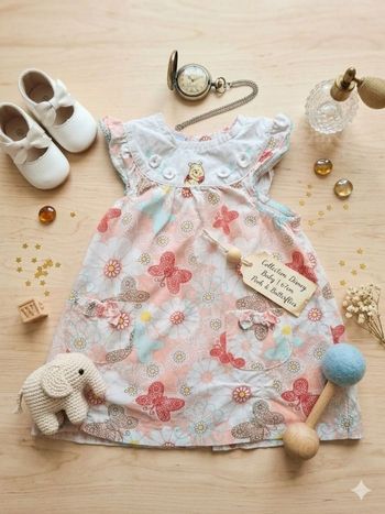 Adorable Robe Winnie l'Ourson & Papillons