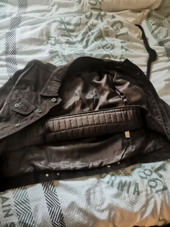 Manteau en cuir marron - photo numéro 3