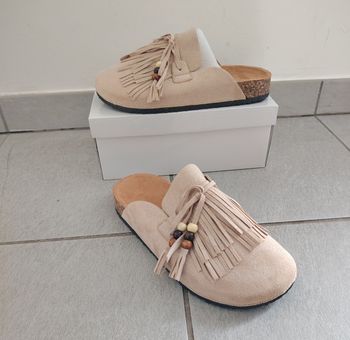 Mules femme 37 beige