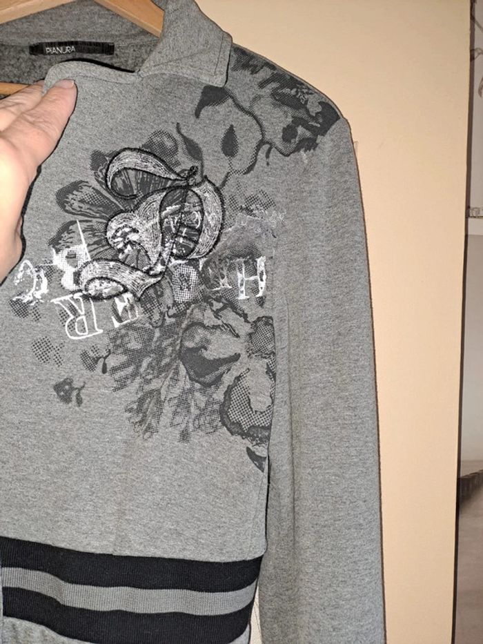 Superbe veste femme comme neuve grise 42 Fr 48 italienne pianura studio - photo numéro 2