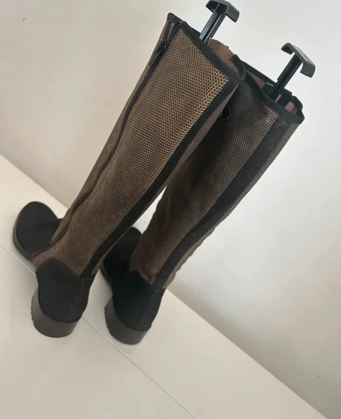 botte mam'zelle marron doré pointure 40  Véritables cuir - photo numéro 9