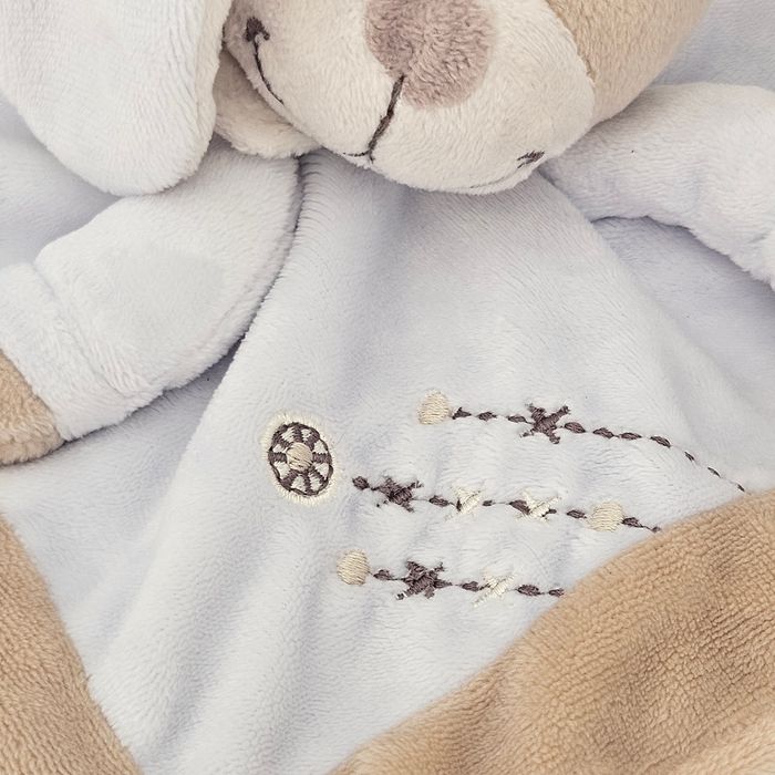 Doudou lapin kiabi bleu marron - photo numéro 3