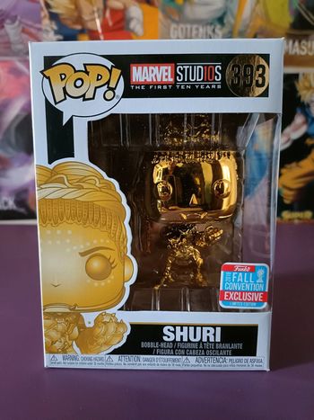 Figurine Funko Pop Marvel Black Panther Shuri Gold 393 2018 Fall convention Exclusive Neuf