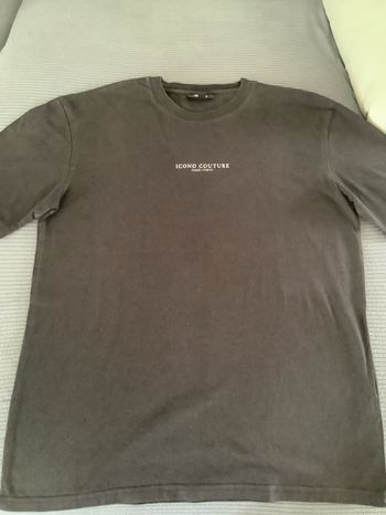 T-shirt noir avec inscription Icono Couture Paris/Tokyo Taille M