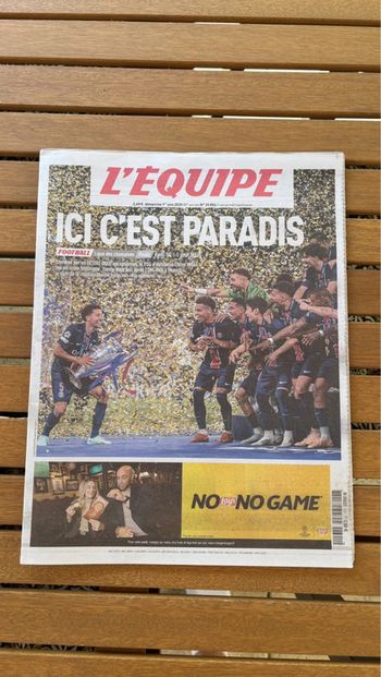 Journal l’équipe victoire du psg contre intermilan « ici c’est paradis »