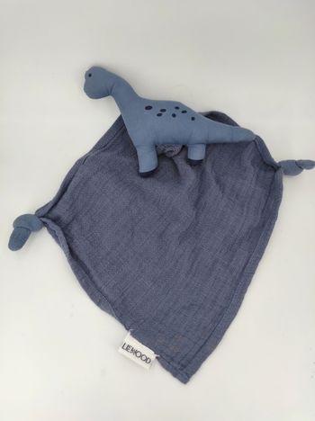 Doudou Mouchoir Lange Dinosaure Bleu Liewood