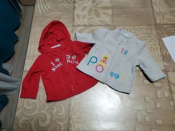 Lot 2 gilets 1 an 74 cm