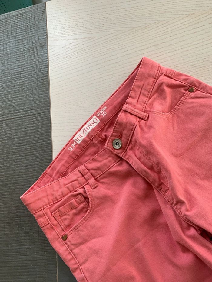 Jeans Slim rose 10 ans In Extenso - photo numéro 2