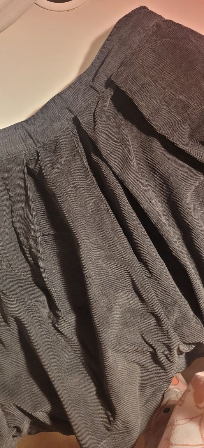 Jupe velours gris - photo numéro 3