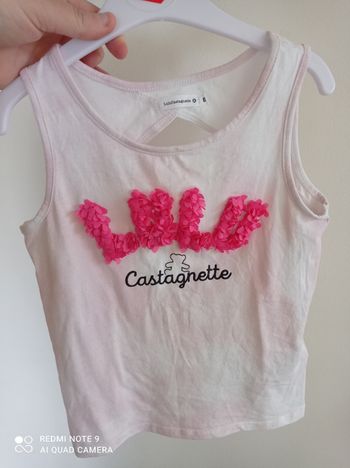 Haut fillette rose et blanc