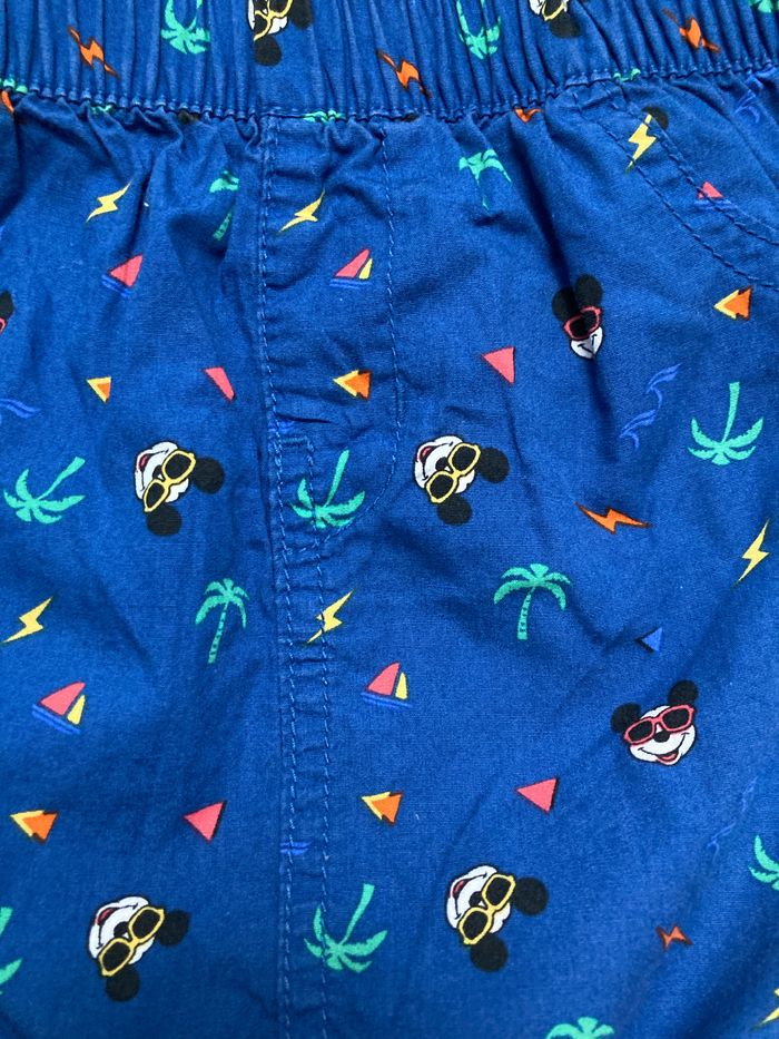 Short bleu Mickey 12 mois - photo numéro 2