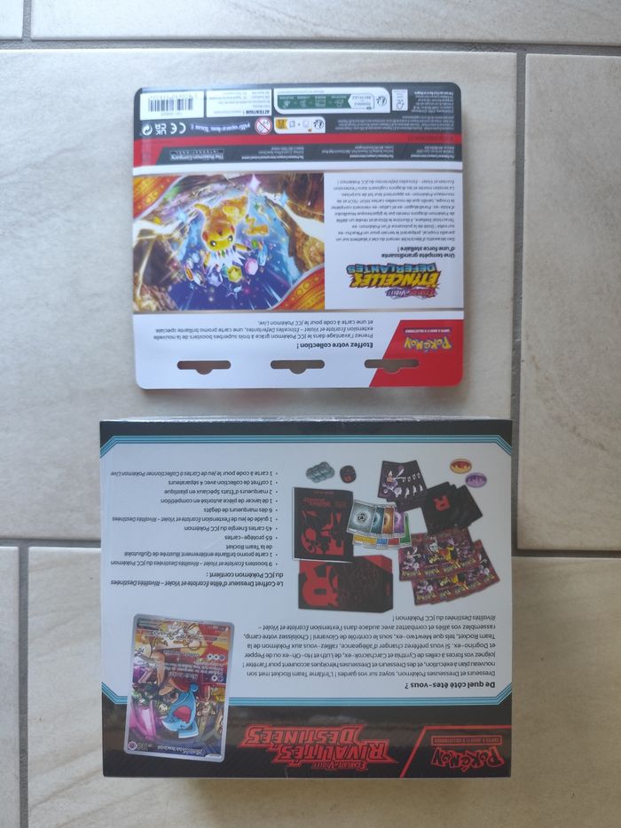 Lot ETB EV10 + tripack EV8 Rivalités Destinées Etincelles déferlantes cartes Pokémon Pikachu - photo numéro 2