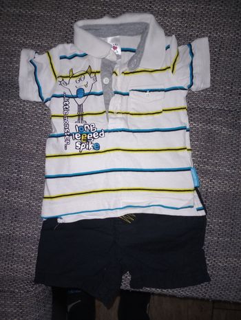 Ensemble short polo 6mois