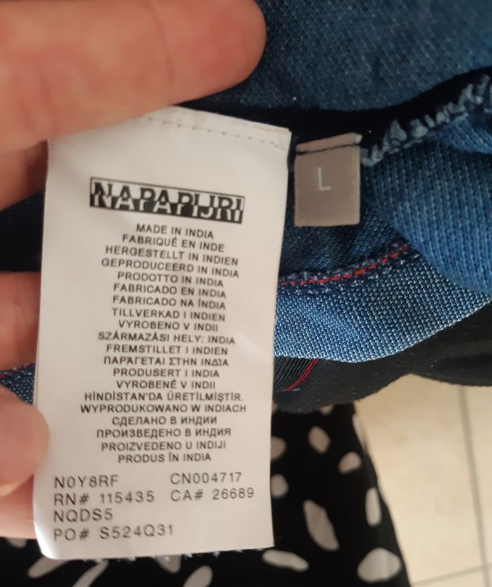 Polo manches courtes bleu marine / taille L / Napapijri - photo numéro 9