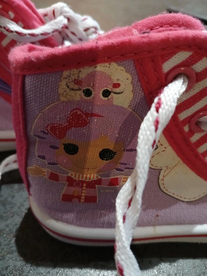 Baskets montantes en toile taille 23 - photo numéro 6