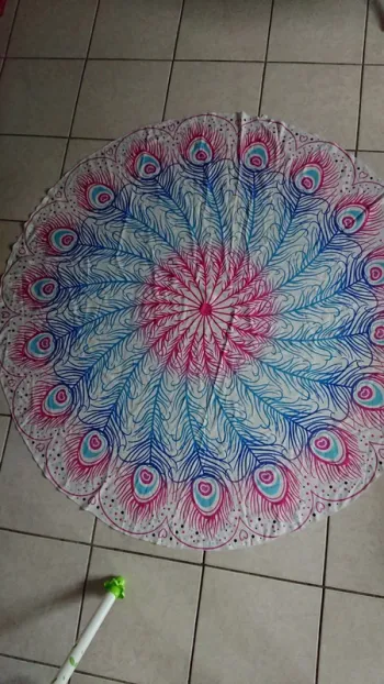 Drap de plage plumes de paon