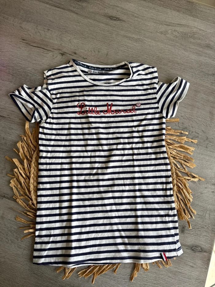 TEE shirt marinière 14 ans fille little marcel