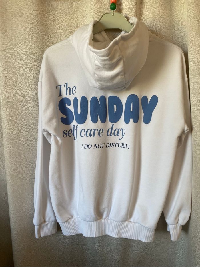 Pull sweat à capuche d'été blanc 11/12 ans Primark - photo numéro 2