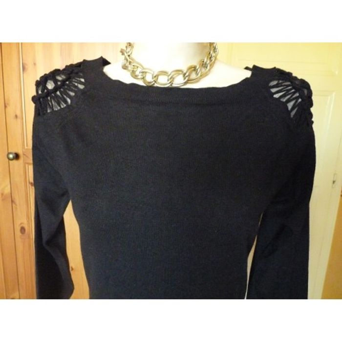 DEBY DEBO – Pull Tunique Maille Noire T.42 - photo numéro 2