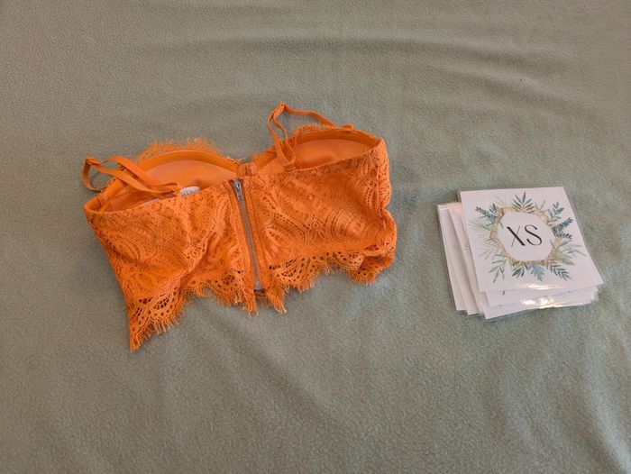 Bralette orange XS - photo numéro 2