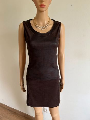 Robe marron en suédine sans manches Cache Cache taille 38 jamais portée