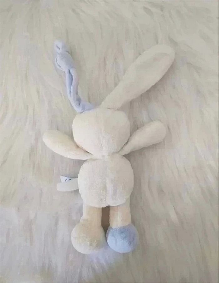 Peluche doudou lapin bleu Gipsy - photo numéro 2