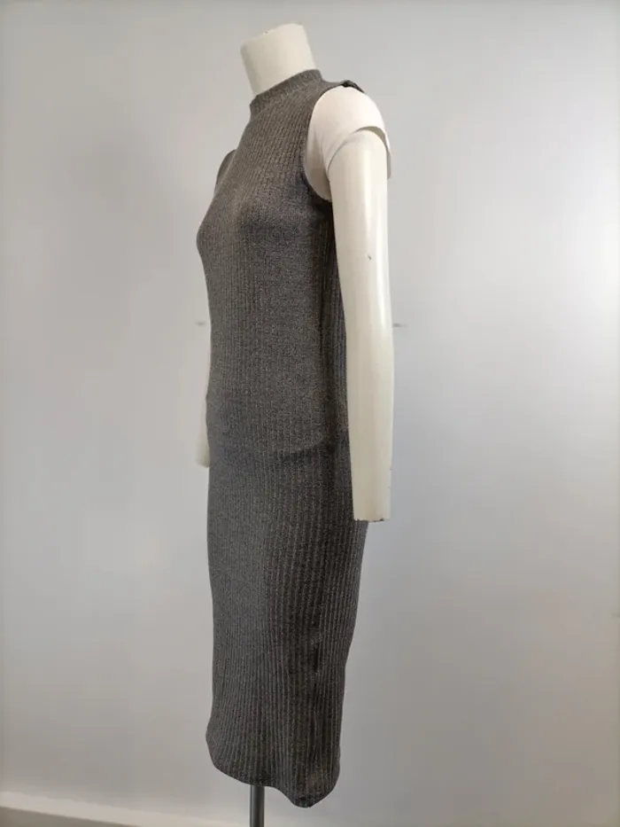 Robe moulante sans manche - grise - Tissaia - 16 ans A984