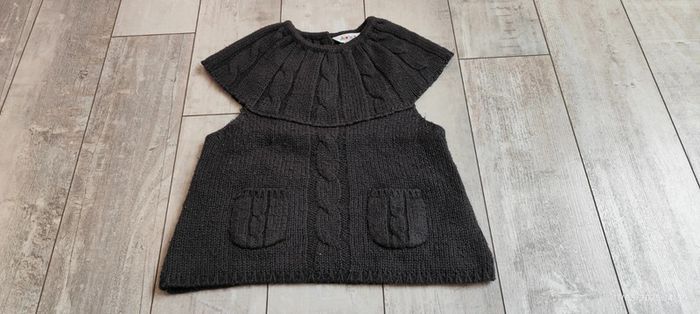 Pull marron sans manches Kidkanaï T4A