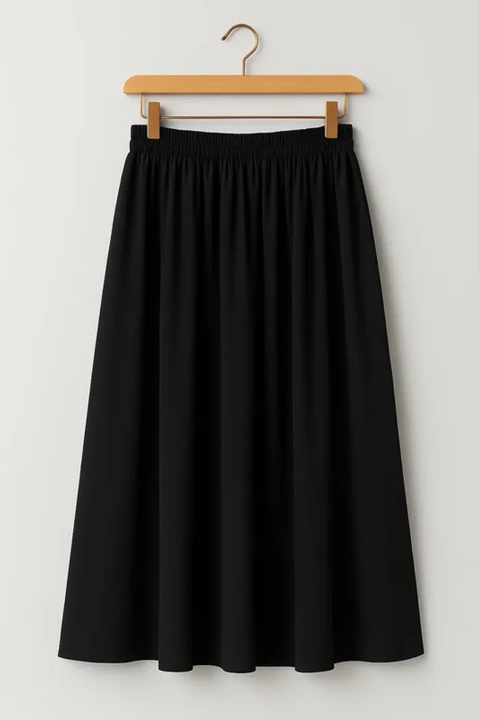 Élégante jupe plissée noire Shein 2XL – Confort & style assuré ! 🖤