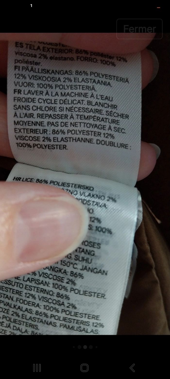 Manteau marron duffle coats H&M T42/T44 - photo numéro 8