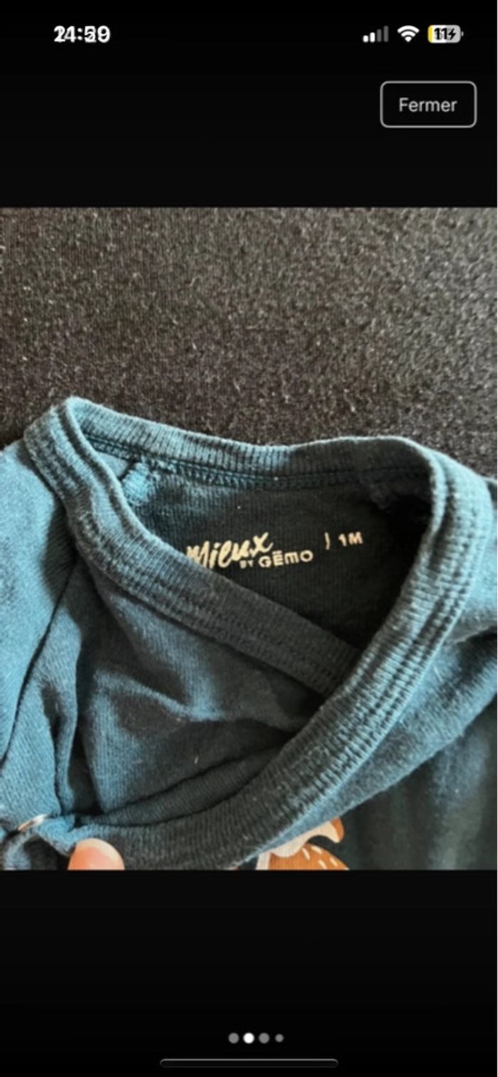 Lot de body 1 mois - photo numéro 2