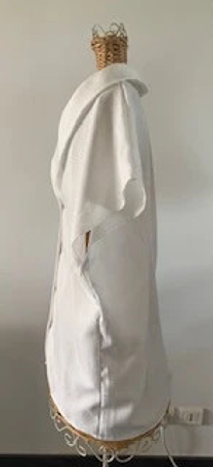 Chemise blouse blanche en lin et coton taille 38 / 40 - photo numéro 4