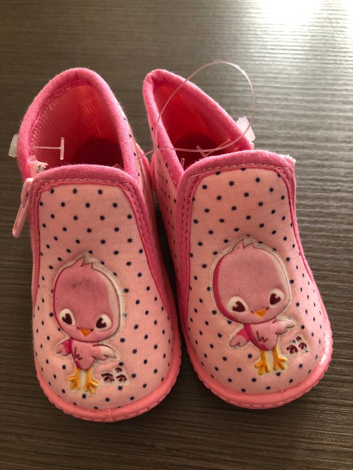chaussons rose poussin fille tissaia 18 - photo numéro 1