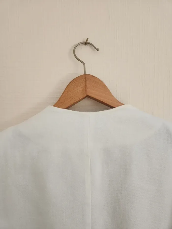 Blazer blanc crème en lin chic Caroll 42 - photo numéro 10