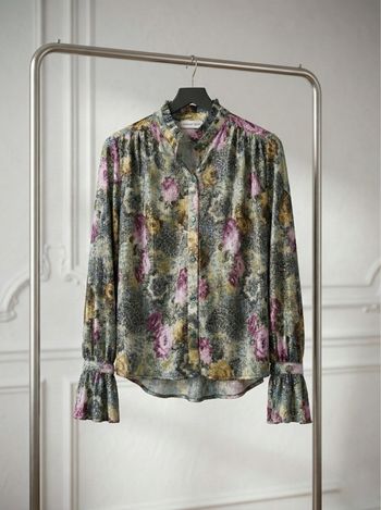 Chemise Scarlett Roos – Fabrication française, imprimé lumineux, neuve