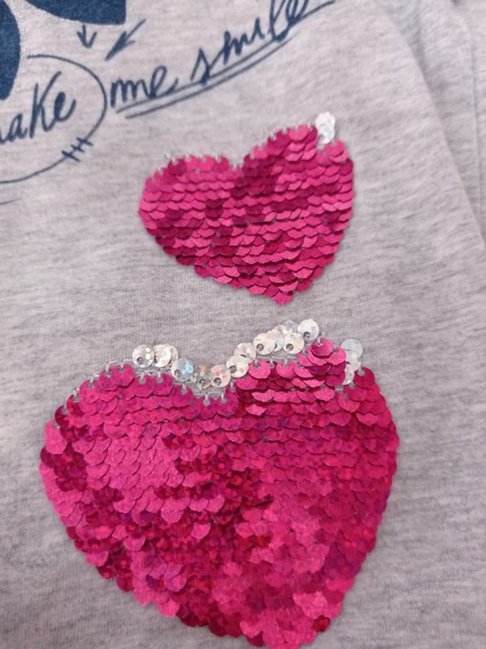 Desigual robe chic coeur sequin réversible jupon tutu 3/4 ans - photo numéro 3