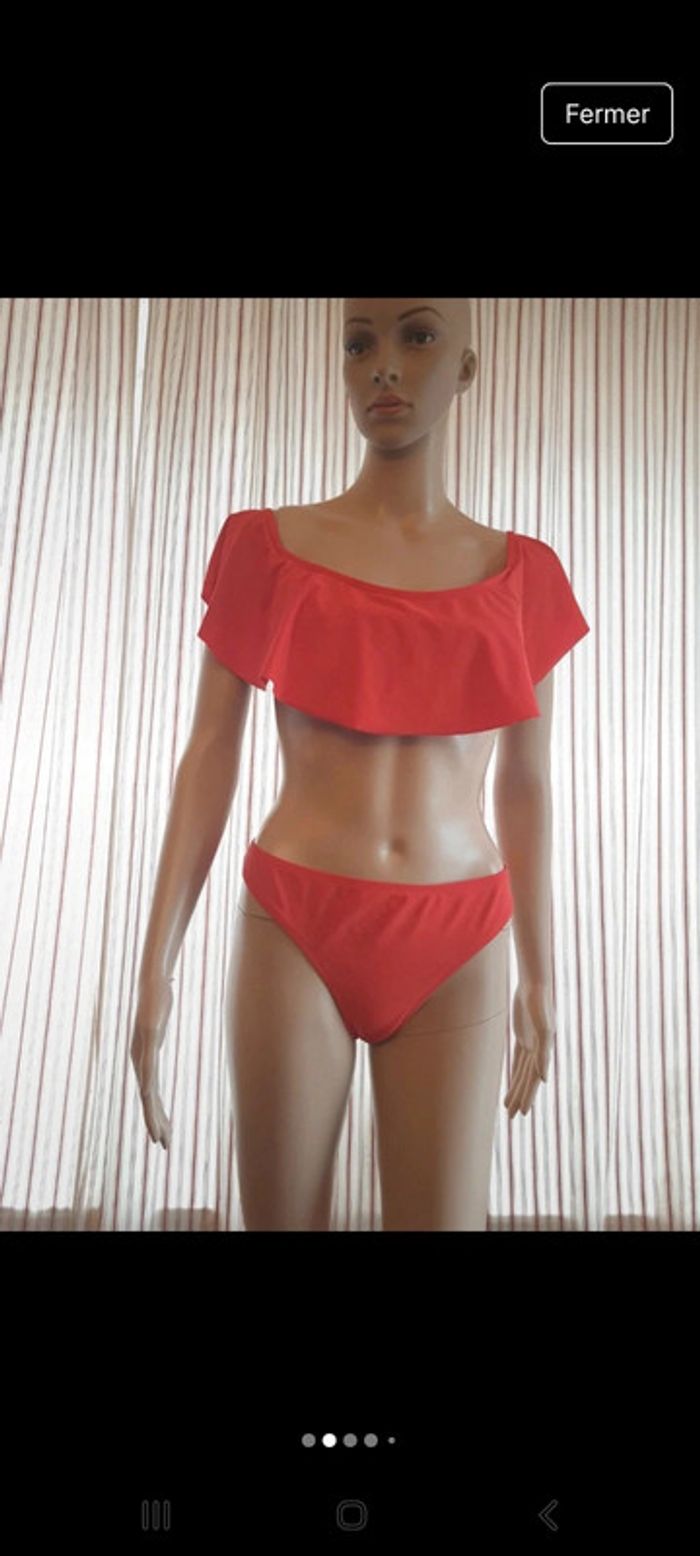 Jolie Bikini Pimkie rouge fr 42 trés bonne état - photo numéro 2