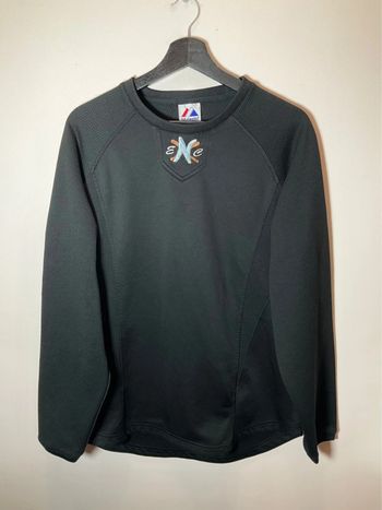 Sweat long à col rond pour homme Majestic noir taille M 186