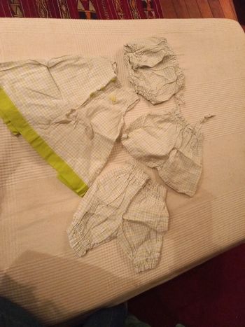 Lot neuf été ensemble coton 4 Pièces robe T-shirt short et pantacourt assortis