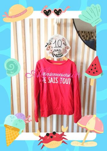 Pull rouge besties 10ans