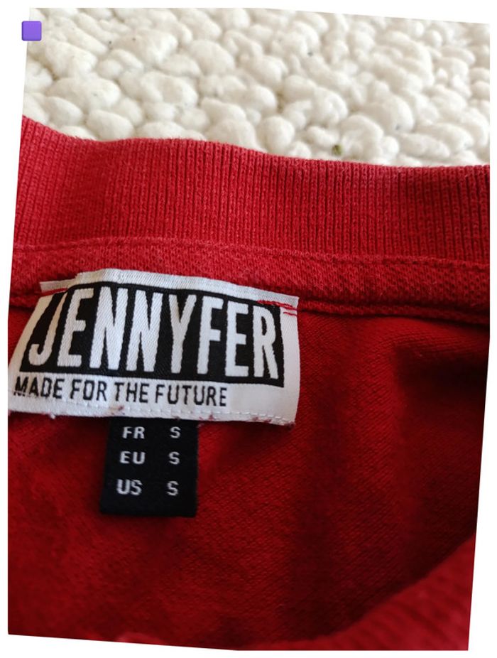 Polo rouge Jennyfer col classique vintage old school - photo numéro 3