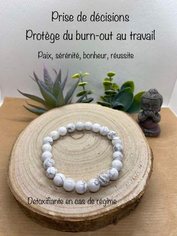 Bracelet howlite 18 cm , lithotherapie