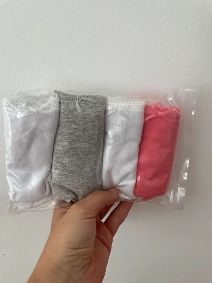 Lot de 4 culottes taille XL seduccia blanc corail gris