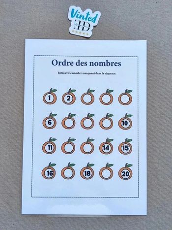 Nombre manquant suite de nombres